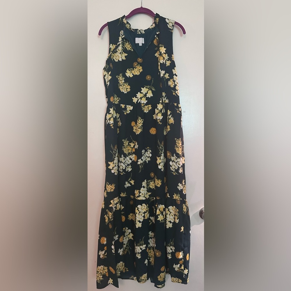 Floral Dark Green Maxi